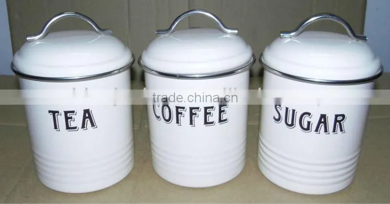 great quality Metal Tea Coffee Sugar Canisters, contemporary style