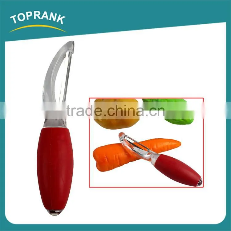 Kitchen vegetable fruit shelling tool knife shaped plastic fruit peeler