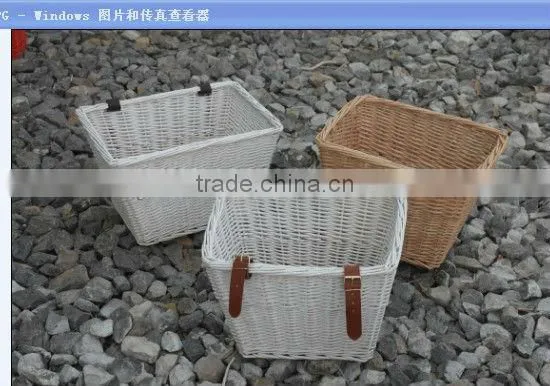 factory supply graceful brown wicker bicycle basket