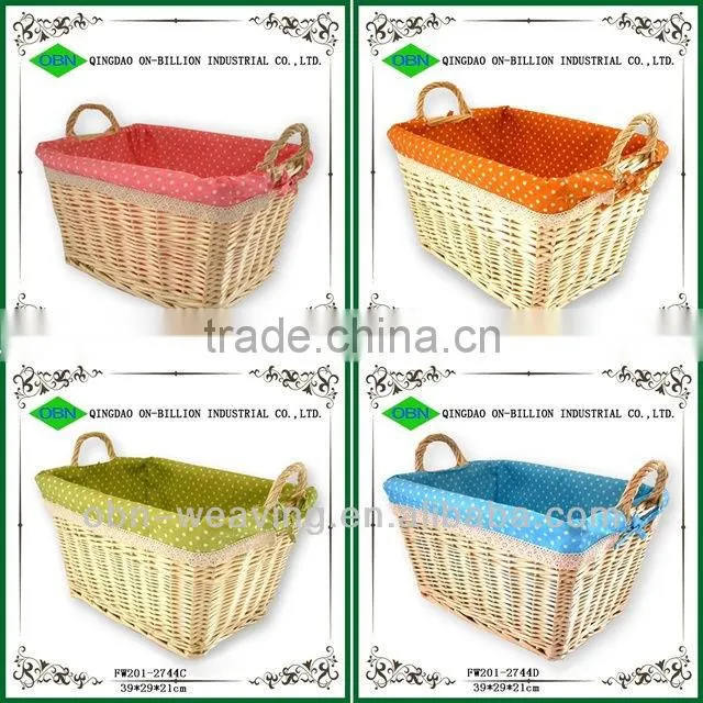 Hot sell wicker basket with lid