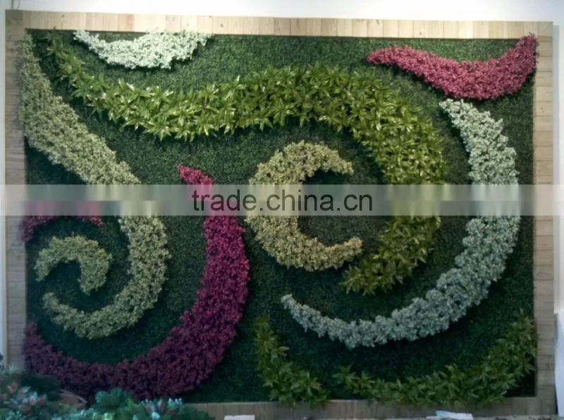 Shengjie factory artificial green wall plastic artificial plant wall wholesale artificial vertical plant wall