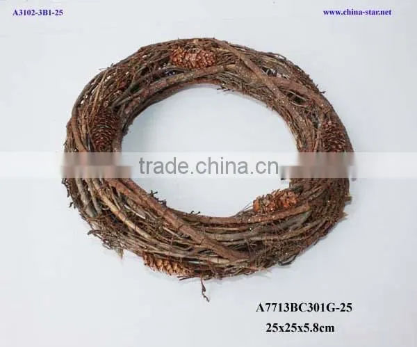 woven wicker wreath