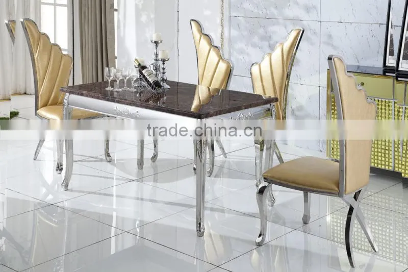 B8085 Heart shape gold chair for wedding