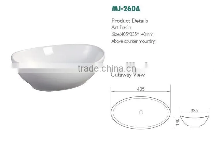 Undermount Ceramic wash basin and bathroom ceramic sinks