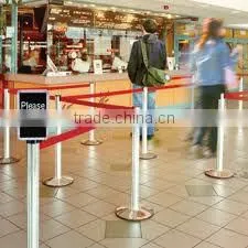 Stainless steel outdoor retractable crowd control rectractable barrier