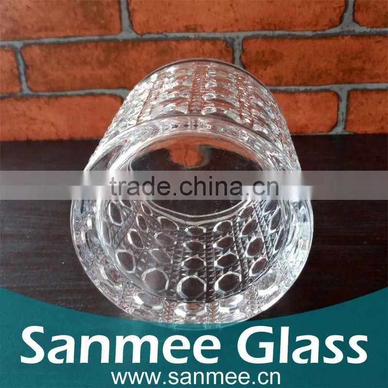 OEM Diamond Pattern Embossed Glass Cooking Pot