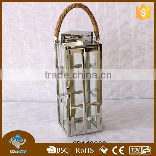 Practical outdoor candle holders stainless steel lantern