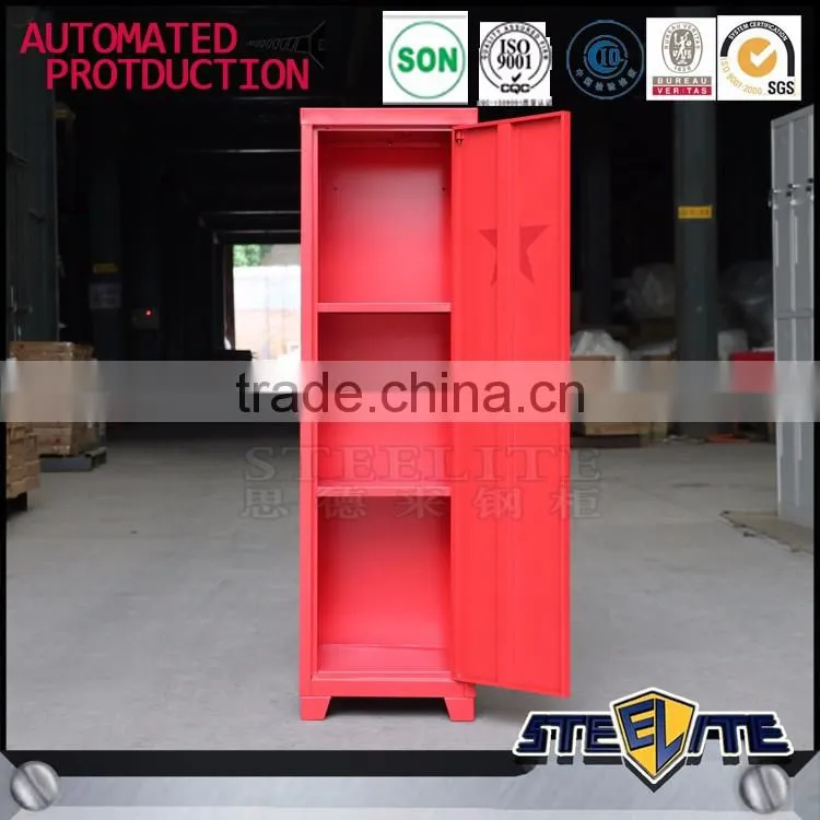One door with star kids metal locker clothes cupboard design