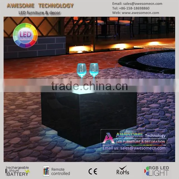 Glossy centre table design for VIP room, led coffee table TA800