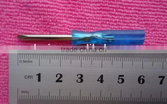Promotional 3x60mm Mini screwdriver with Phillips / Cross head