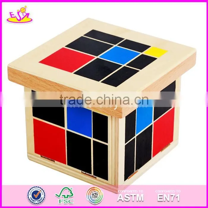 2017 New design toddlers geometry blocks wooden montessori learning materials W12F013