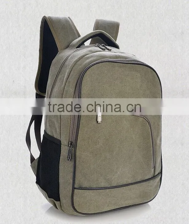 High quality Canvas school backpack for laptop