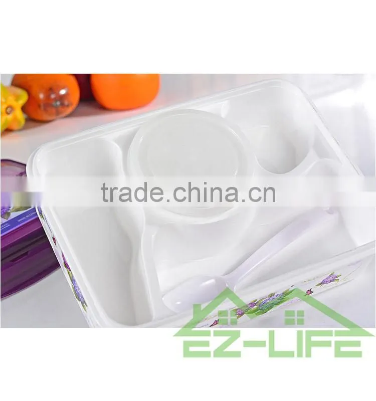 Nice BPA free microwave safe big plastic lunch box set for girls and women