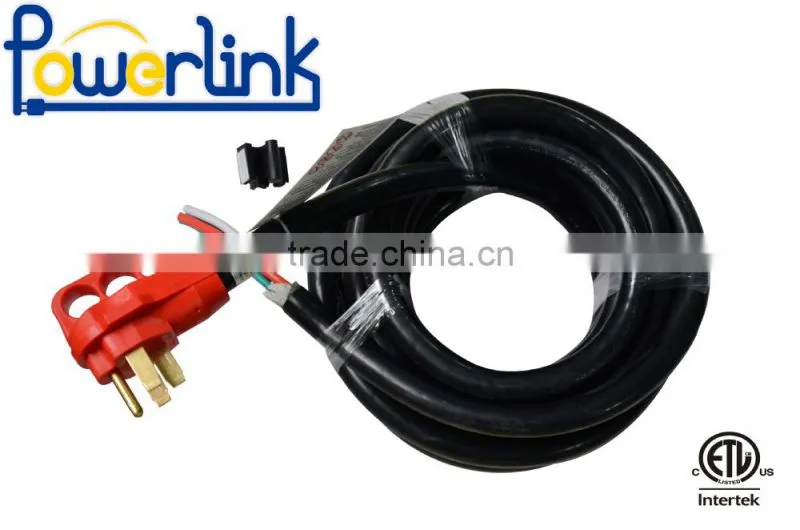 S10194 ETL 50A RV cord extension power cord with loose end, STW