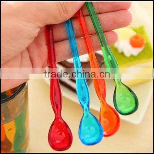 2015 hot sell new design 100% FOOD GRADE plastic label spoons for cup,100% FOOD GRADE plastic label spoons