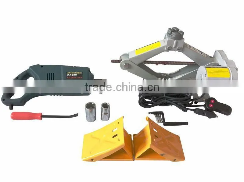 4x4/4wd/offroad universal 12v 2T electric scissor jack with wrench/automatic car jack with wrench