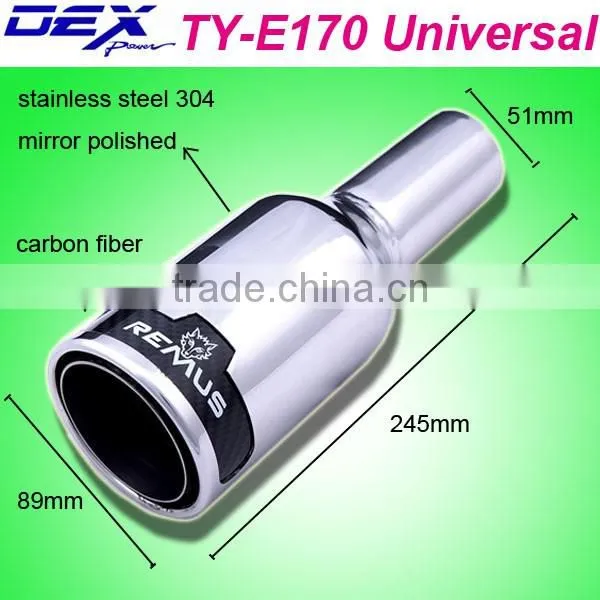 high quality auto part stainless steel 304 and carbon fiber universal exhaust tip
