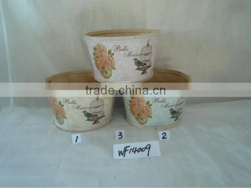 garden decoration wooden pot flower pot