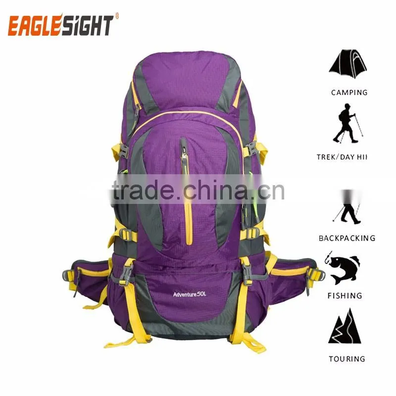 50L Internal Frame Backpack Hiking Backpacking Packs for Outdoor Hiking Travel Climbing Camping Mountaineering with Rain Cover