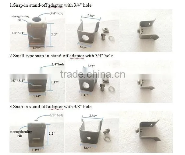 snap-in Universal Stand-off Adapter cable runway accessories