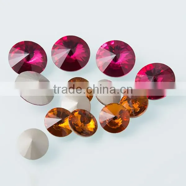 Light Smoked Topaz color glass stone, crystal fancy rhinestone for wedding dress