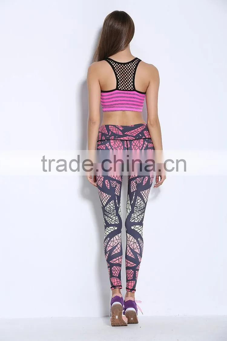 Dry Fit Colorful Sport Wear Women Yoga Pants Leggings