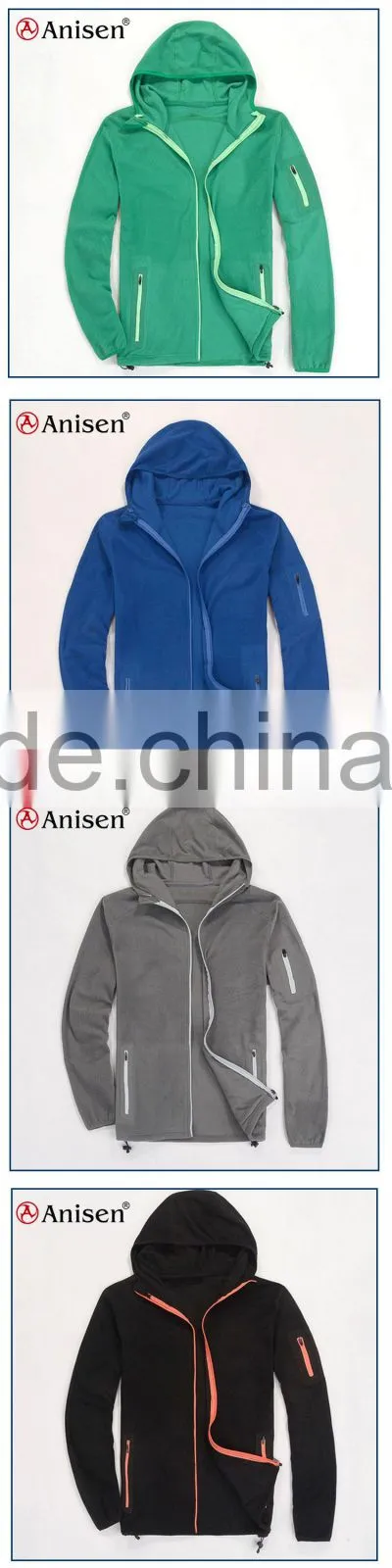 wholesale men's hooded fleece jacket