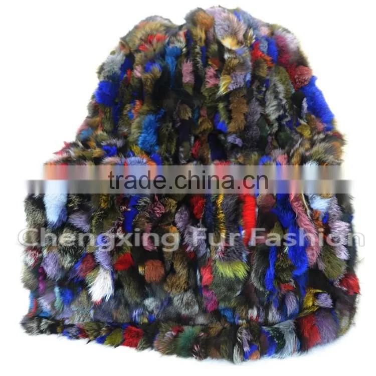 CX-D-124 Home Decora Wholesale Patchwork Colorful Fox Fur Throw Blanket