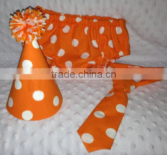 Baby Infant Cute 3PCS Bloomers Sets Short With Tie And Hat Baby Clothes