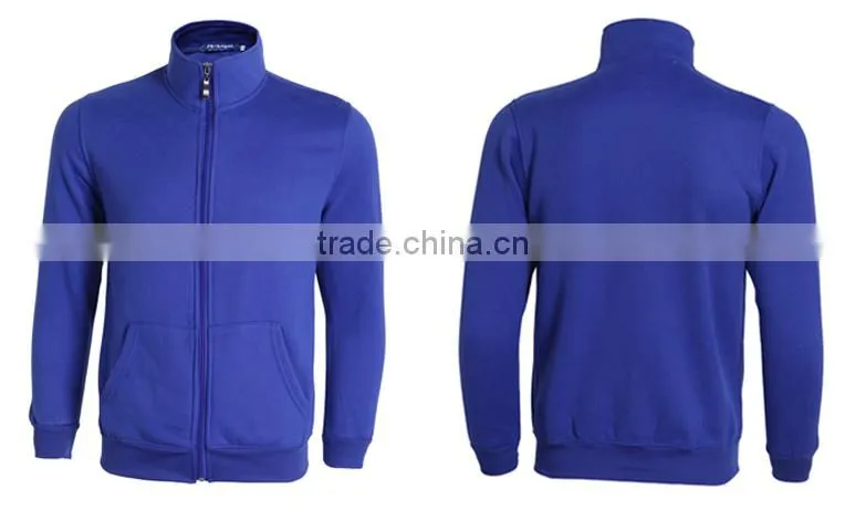 Wholesale high quality Mens stand collar zipper jacket without hood top selling