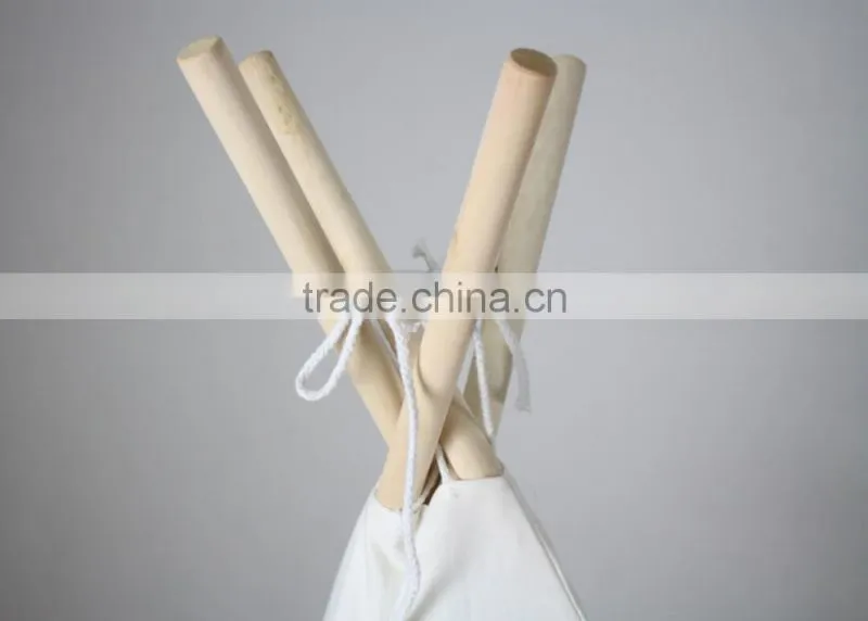 100% cotton canvas breathable wood single pole tipi, tipi tent