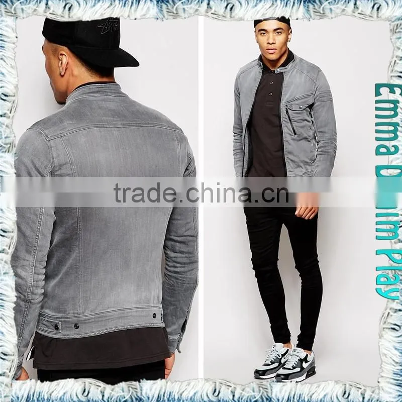 Men Denim New Fashion Long Sleeves Motorcycle Jacket