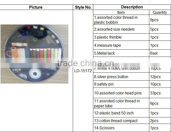 best sell hotel and home use sewing kits