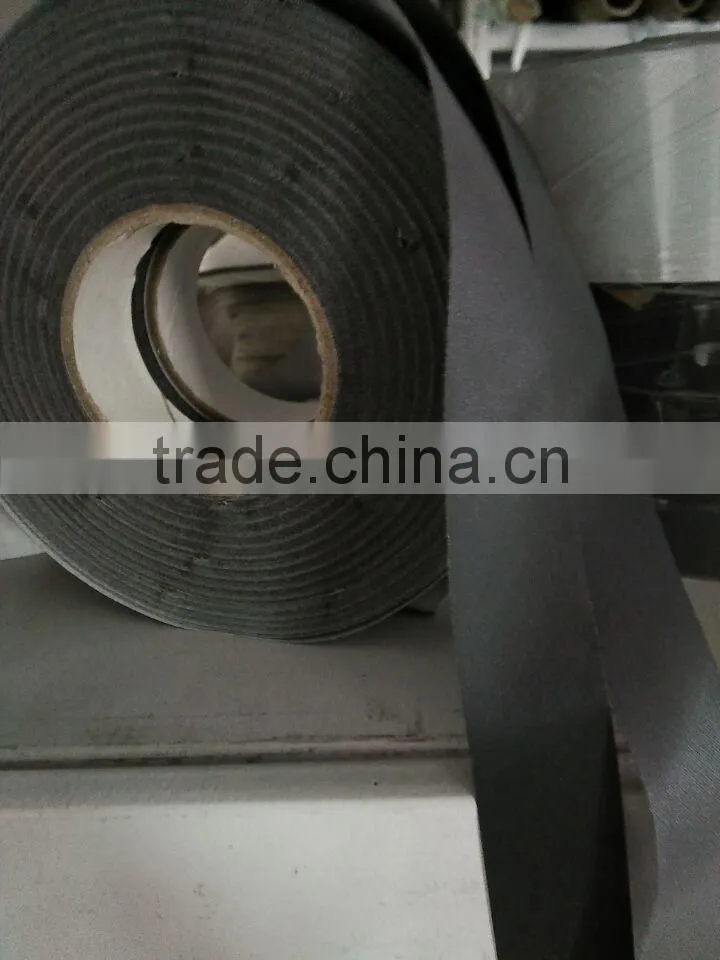 sew on 5cm black color reflective fabric tape for clothing