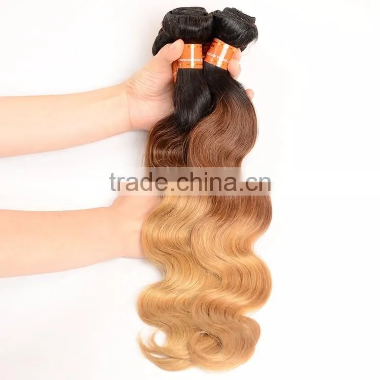 China Wholesale Price 100% Human Ombre Hair Braiding Hair,1B/4/27 3 Tone Color Ombre Hair