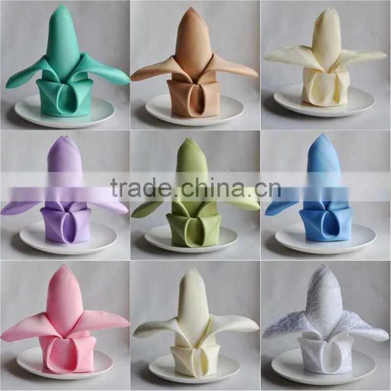 OEM custom 100% cotton solid color wedding napkin