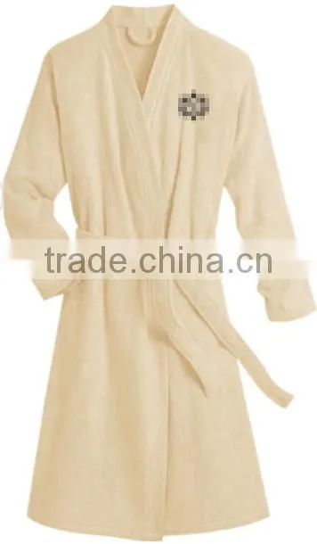 textile china factory microfiber plain dyed kimono collar bathrobe