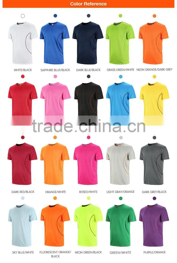 Logo Printing 100% Dry Fit Polyester Moisture Wicking T Shirt