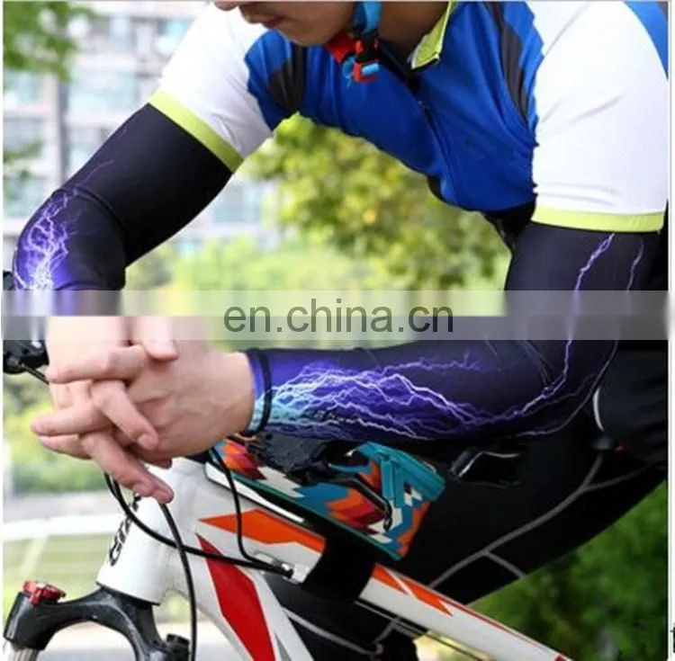 100% polyster New Cheap Cycling compression Arm Sleeves Wholesale Breathable Bicycle Arm Warmers