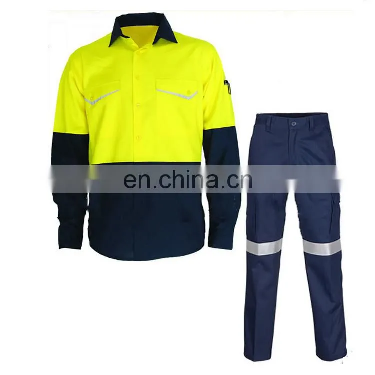 Factory price EN 11612 cotton Fire protection safety mining uniforms suit