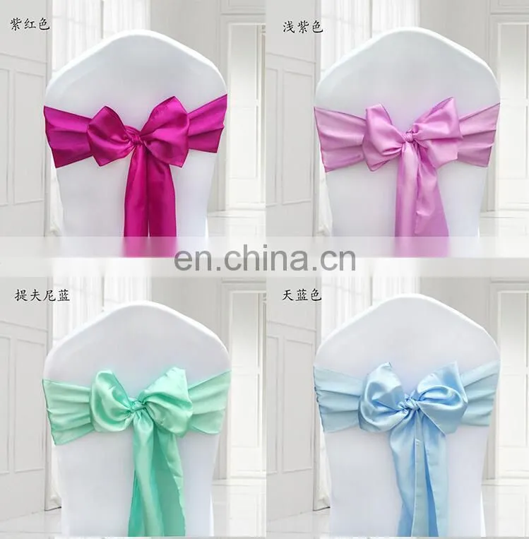 Hot Style Wedding Reception Decoration Bow Chair Sashes Satin