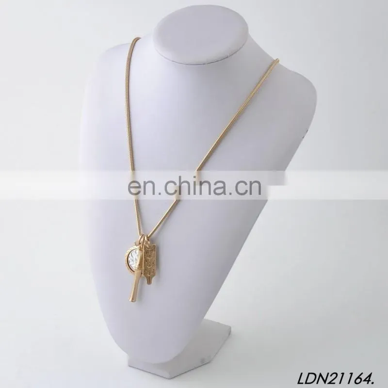Personalized Wron Siver and Rose Gold Pendant Charms Necklaces