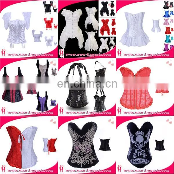 Black steel boned Sexy lace Mesh Corset ladies waist shaper corset on sale