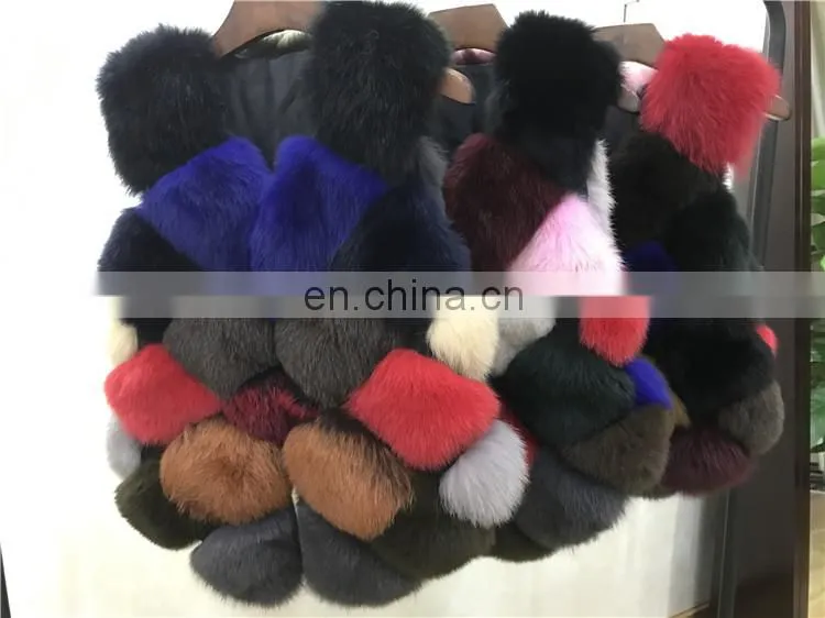 New Fashion Clothes Natural Fur Waistcoat Winter Women Warm Fur Real Fox Vest