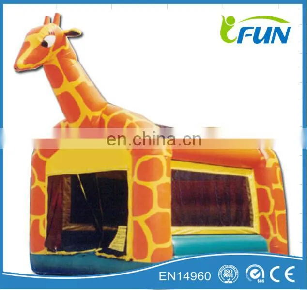 Commercial inflatable giraffe bouncer/inflatable giraffe jumping bouncer/giraffe inflatable bouncer castle