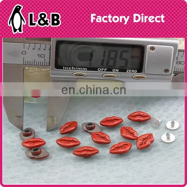 2015 high quality new popular alloy red lip rivet