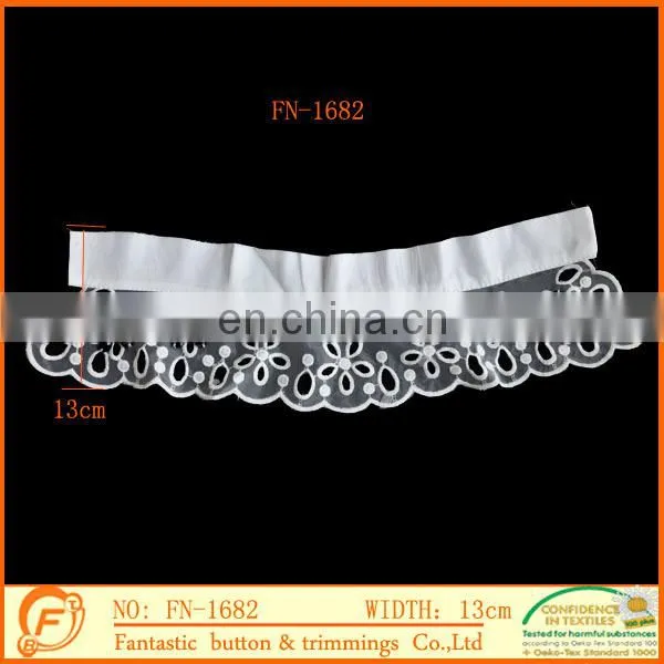 high quality polyester exquisite lace collar necklace for dress shirt