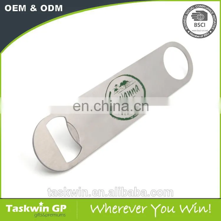 Promotional beer bottle opener with custom printed logo