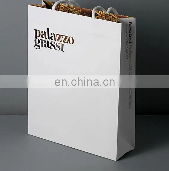 Logo printing black ivory bag for cloth packing