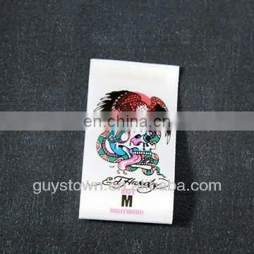 custom silkprinted brand logo ribbon printing label for apparel
